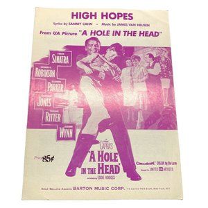 High Hopes Vintage Piano Sheet Music Frank Sinatra From Hole in the Head 1959